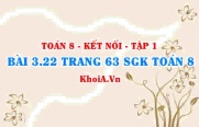 Bài 3.22 trang 63 SGK Toán 8 tập 1 Kết nối tri thức